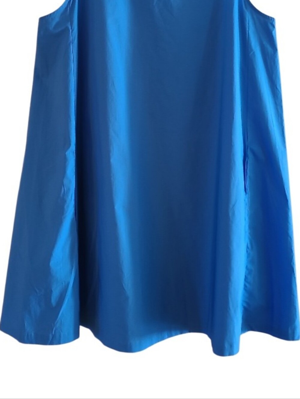 United Colors Of Benetton Kadin 100% Cotton Sleeveless A-Line Mini Dress Blue - Picture 9 of 17